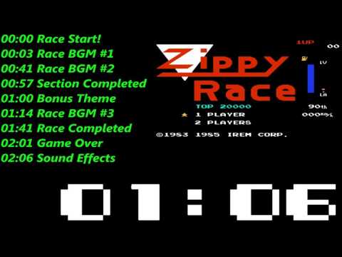 ジッピーレース (任天堂 ファミリーコンピュータ) 音楽 / Zippy Race (NES / FC) Music / Soundtrack