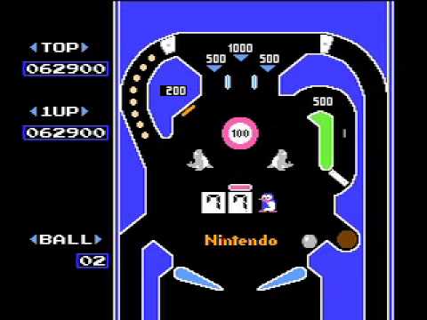 【ファミコン名作】『ピンボール』 (Pinball 任天堂) で１０万点突破！【懐ゲー】