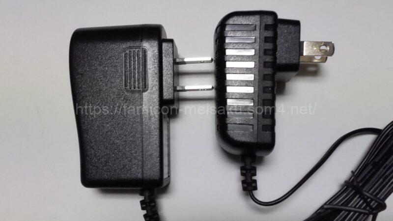 ファミコンのACアダプターを互換品比較(横)