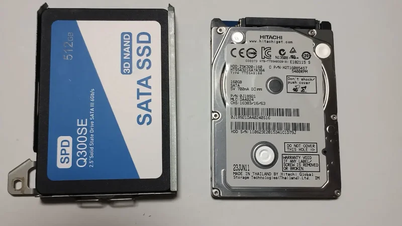 PS3から取り出したHDと新しいSSD