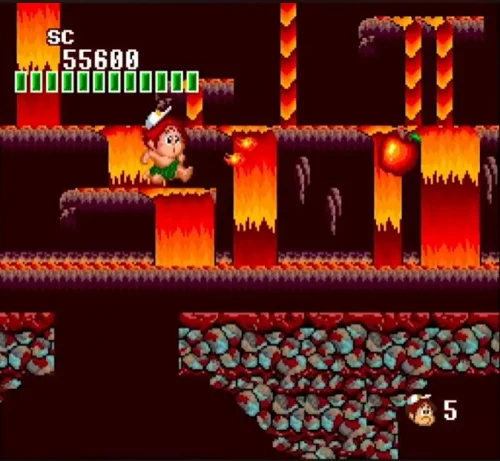 高橋名人の新冒険島プレイ画面