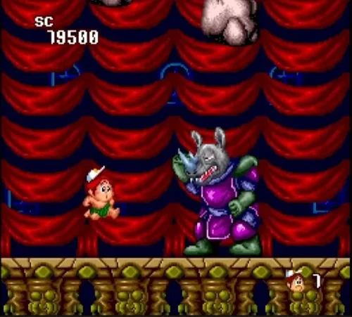 高橋名人の新冒険島プレイ画面ボス